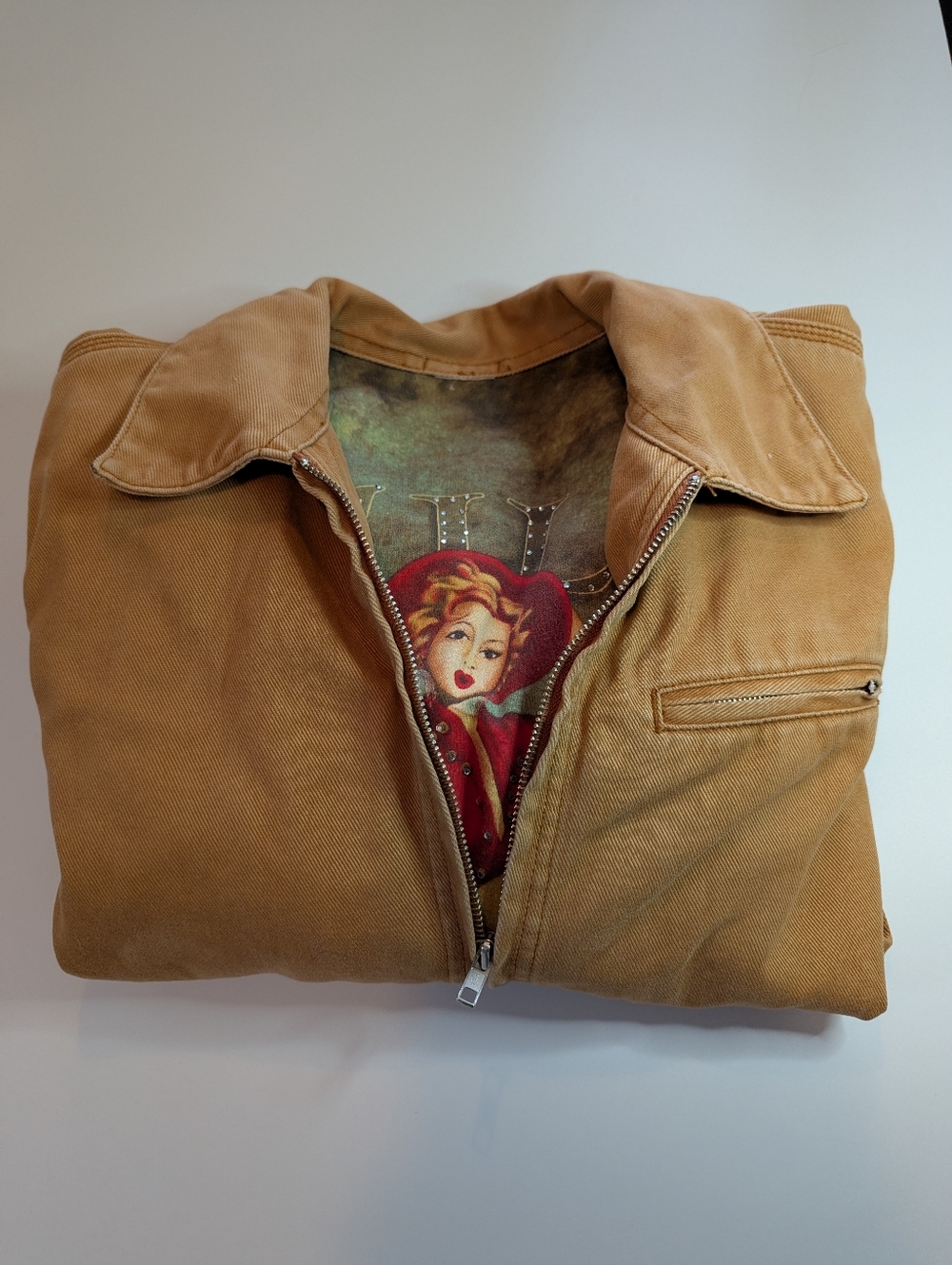 Vintage Ethyl Western Workwear Duck Jacket Pin-up Cowgirl Lining Wild West